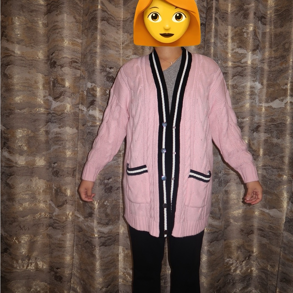 New Torrid Pink Cable Knit Cardigan Sweater size 0